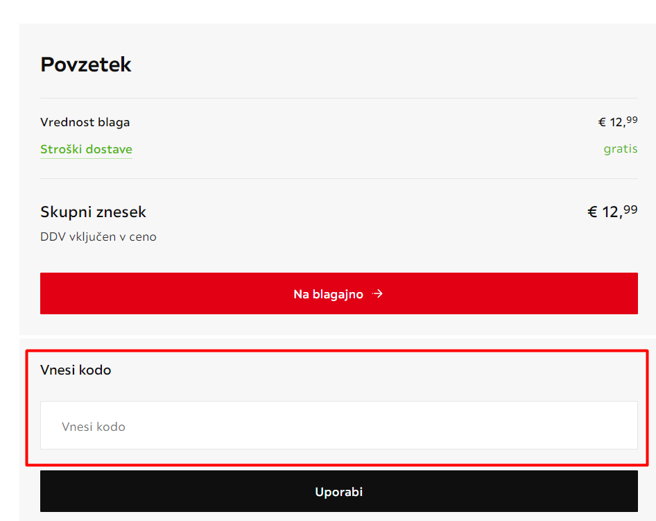 Lesnina koda za popust